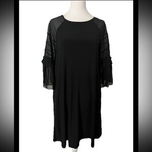 NWT Nina Leonard Black Miracle Matte Jersey Small With Pockets